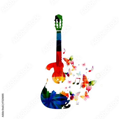 Colorful guitar design