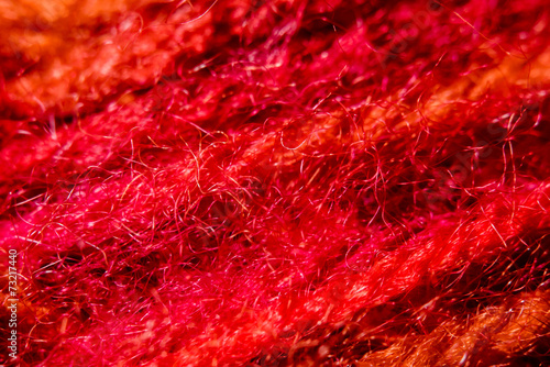 赤い毛糸のアップ