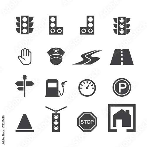 traffic icon set