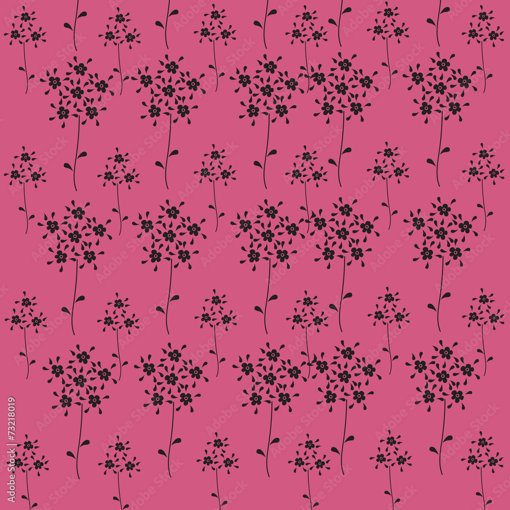 Seamless black simple flowers pattern Seamless black simple flowers pattern