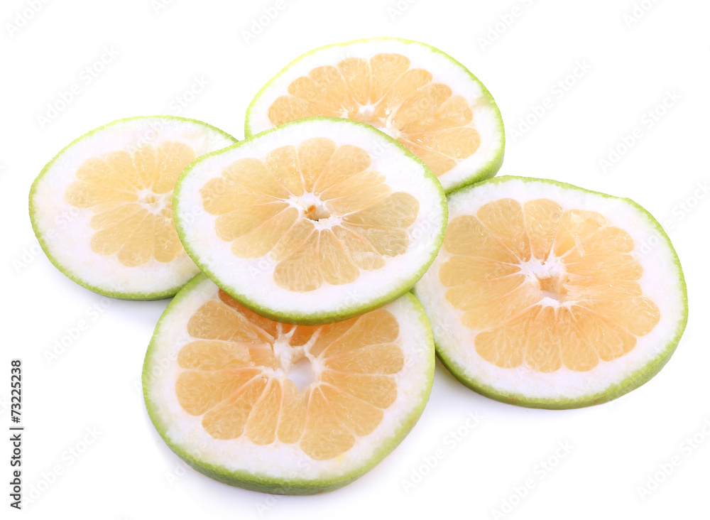 Sliced sweetie isolated on white Sliced sweetie isolated on white