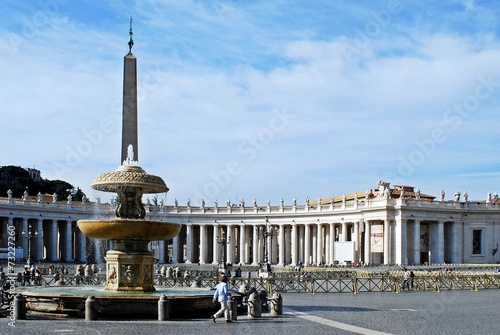 Tourists at Saint Peter's Square in Vatican city