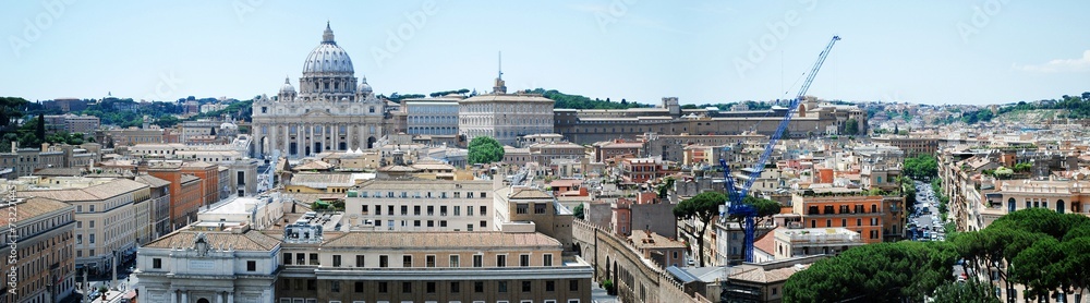 Rome city aerial view from San Angelo castle