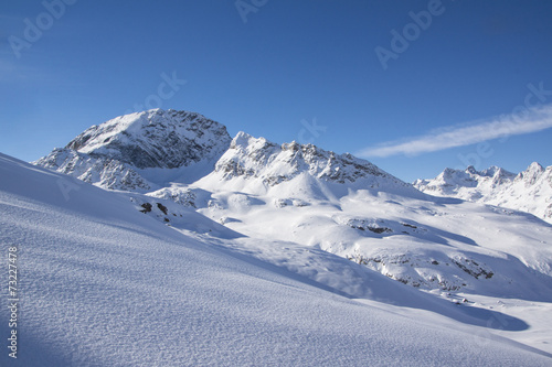Fototapeta Naklejka Na Ścianę i Meble -  Winterpanorama in den Alpen