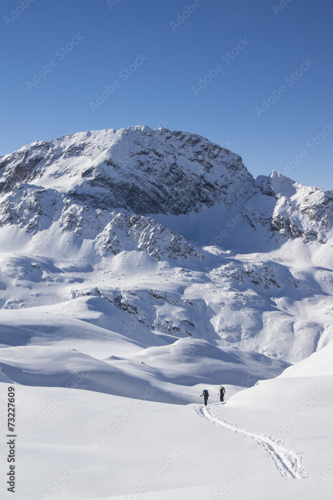 Skitour in den Alpen