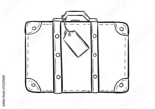 sketch of the suitcase photo