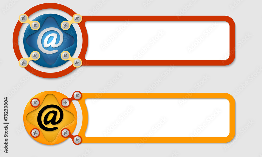 abstract boxes for any text with email icon abstract boxes for any text with email icon