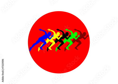 Runners. vector file