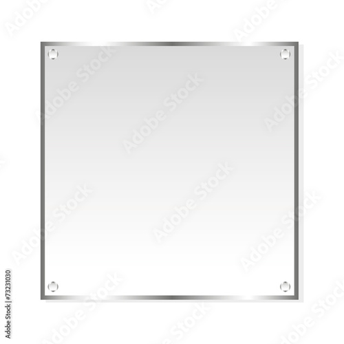 Silver sticker vector isolated object