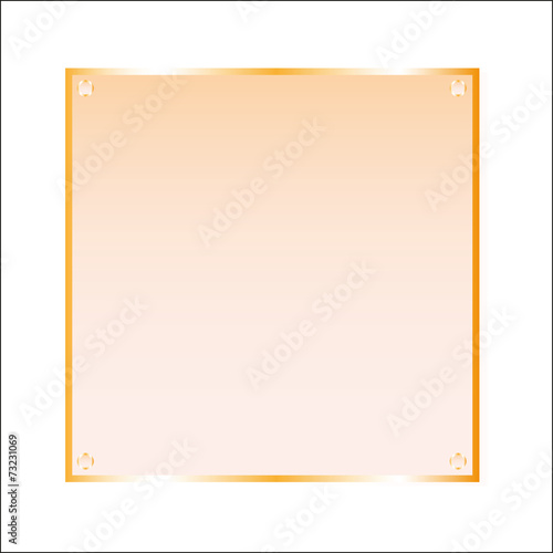 Sticker orange glass vector isolated object