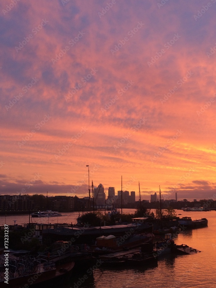 sunrise over london