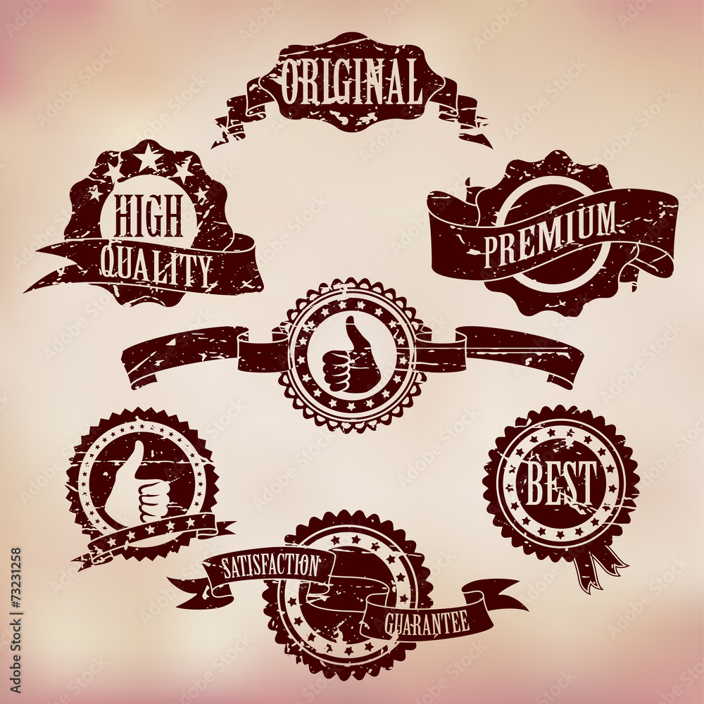 Obraz premium Grunge Scratched Badges