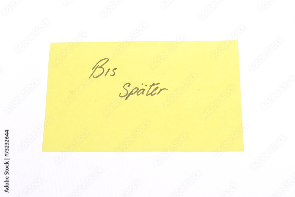 Bis später Bis später