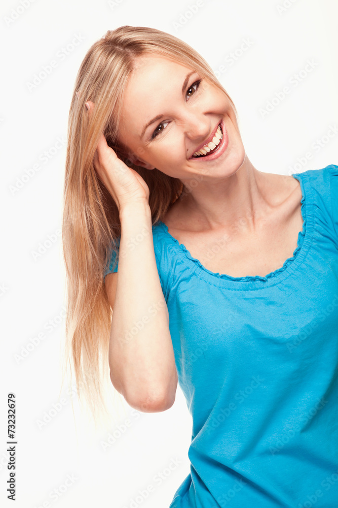 Cute woman in t-shirt Cute woman in t-shirt