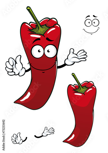 Cartoon red pepper vegetable