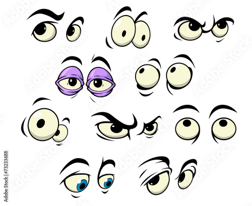 Cartoon eyes with different expressions
