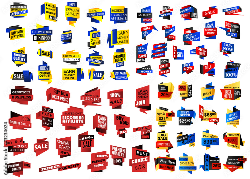 Huge set of retail, store and sale banners Huge set of retail, store and sale banners