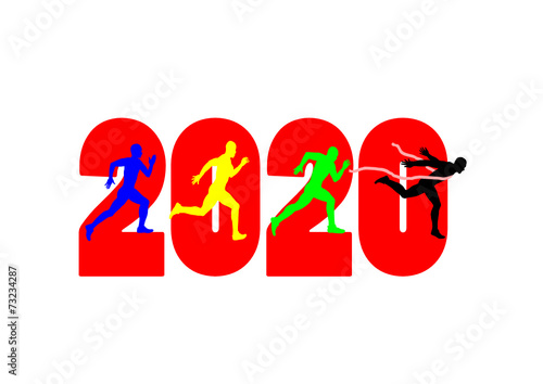 2020 and Runners. vector file