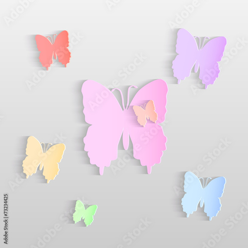 Paper Butterflies Illustration