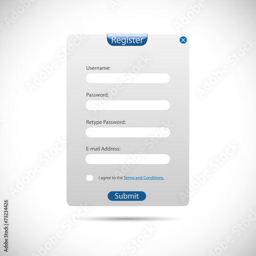 Web Register Panel