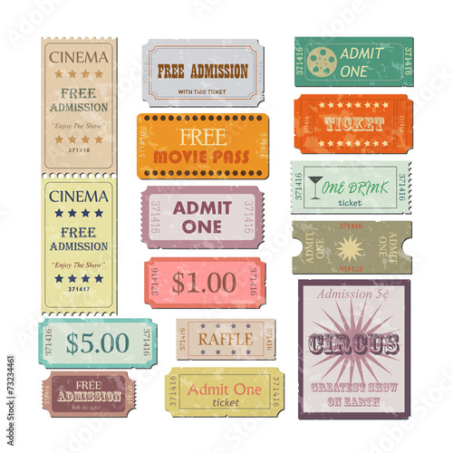 Vintage Tickets Illustration