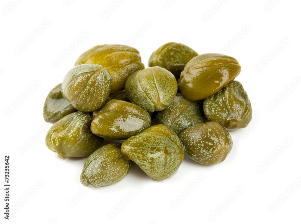 capers isolated on white capers isolated on white