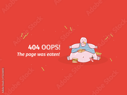 404 page not found. fast food. fat.