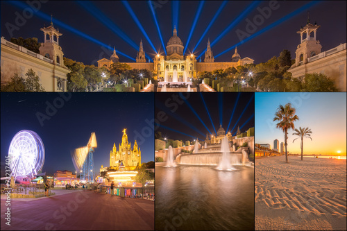 Photography Collage of beautiful Barcelona