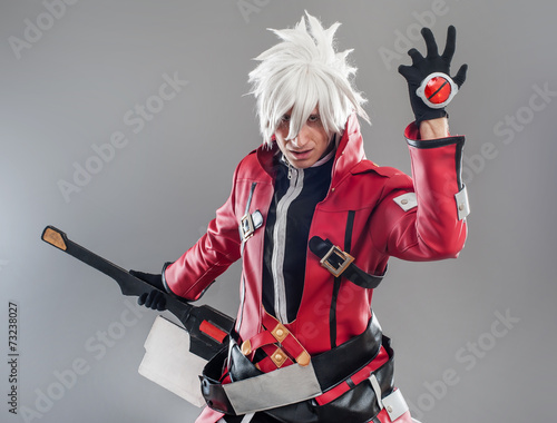 Cuadro en lienzo Manga hero with sword