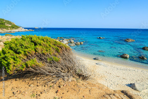 Beautiful azure sea water of Porto Sa Ruxi beach, Sardinia photo