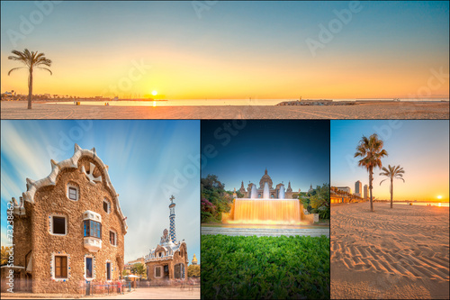 Foto Collage of beautiful Barcelona
