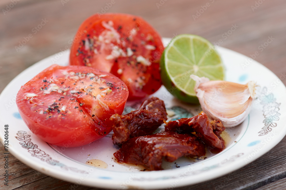 Vegatables prepared for grilling Vegatables prepared for grilling