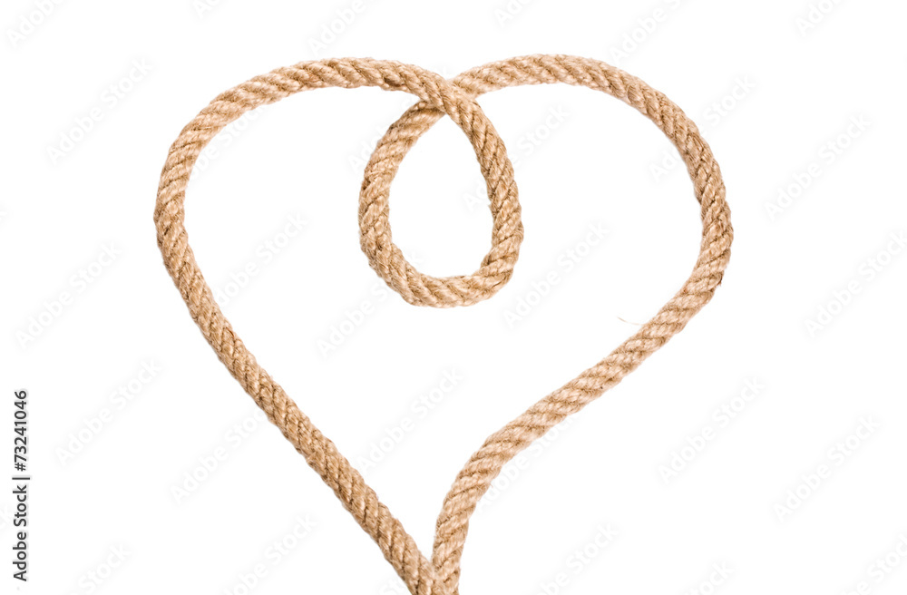 Rope heart shaped symbol Rope heart shaped symbol
