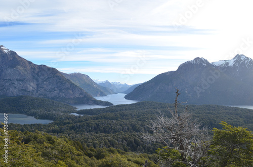 Lakes and mountains in the Andes around Bariloche
