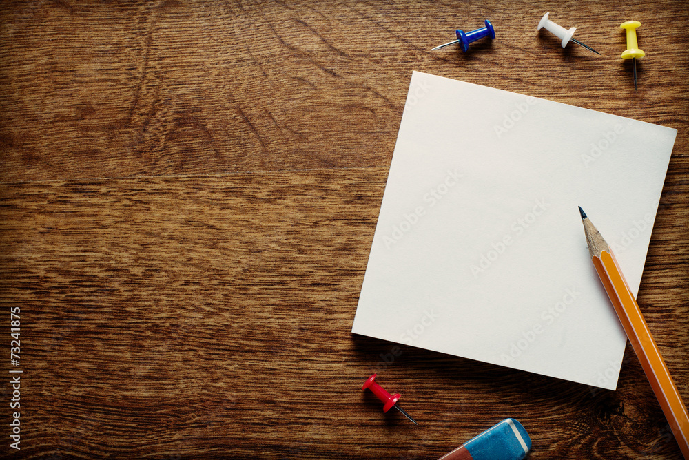 Blank white memo pages Stock Photo | Adobe Stock
