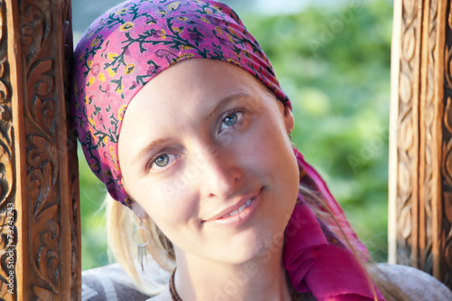 Close-up of an attractive young woman