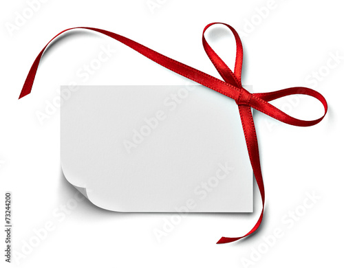 ribbon bow card note chirstmas celebration greeting