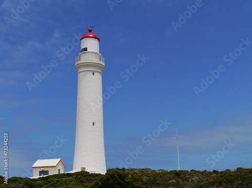 The white lighthouse of cape Nelson in Australia