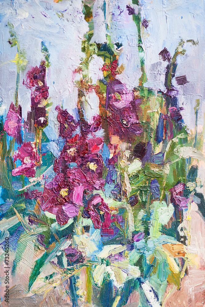 oil painting, flowers oil painting, flowers