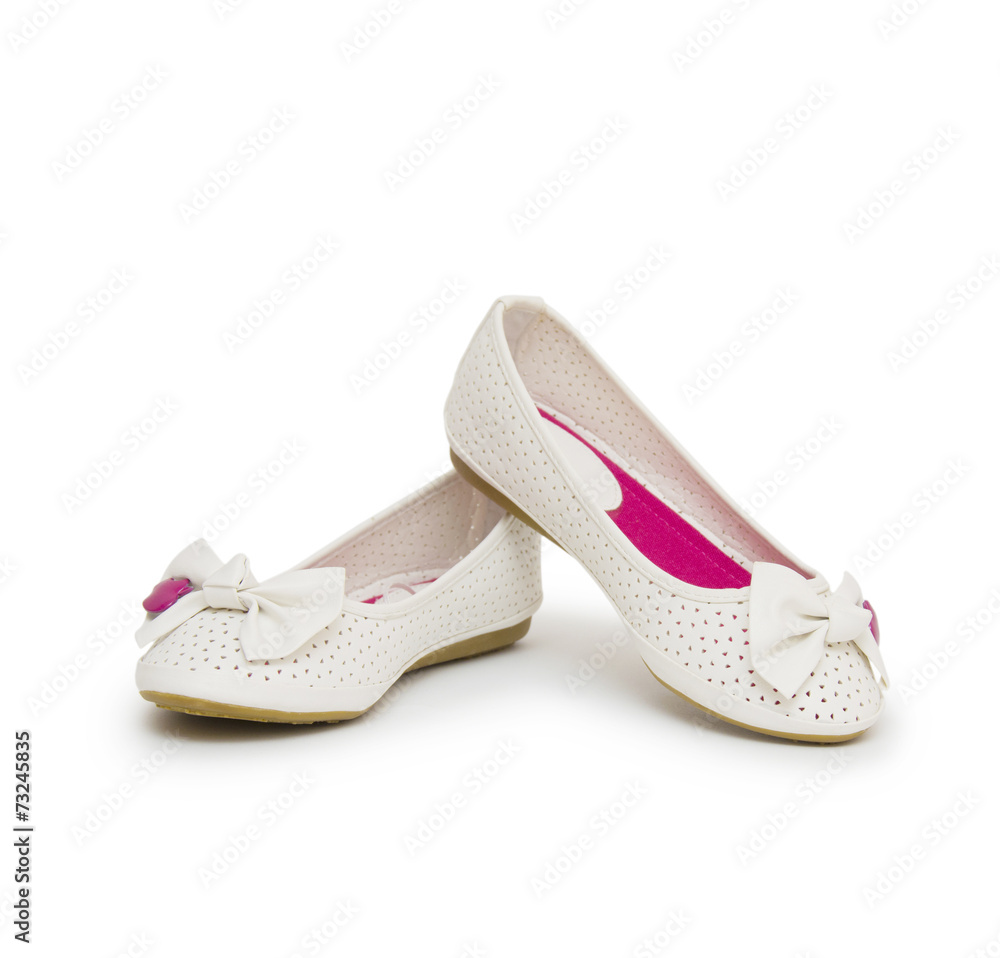 ballet shoes isolated on the white background ballet shoes isolated on the white background