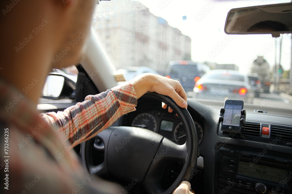 inside the car driver driving on the road inside the car driver driving on the road