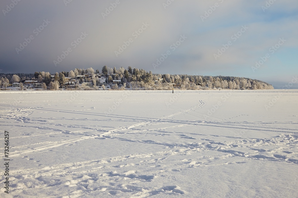 Frozen lake