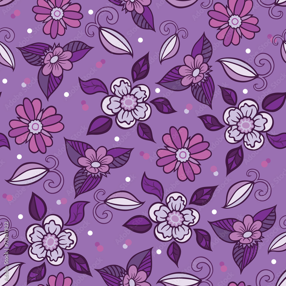 Seamless vector background with floral pattern. Seamless vector background with floral pattern.