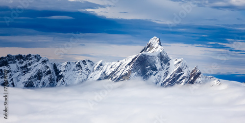 The Dent d'Hérens is a mountain in the Pennine Alps, lying on t