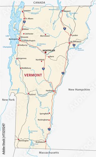 vermont road map photo