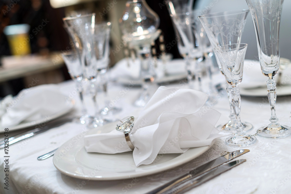 Table setting restaurant interior Table setting restaurant interior