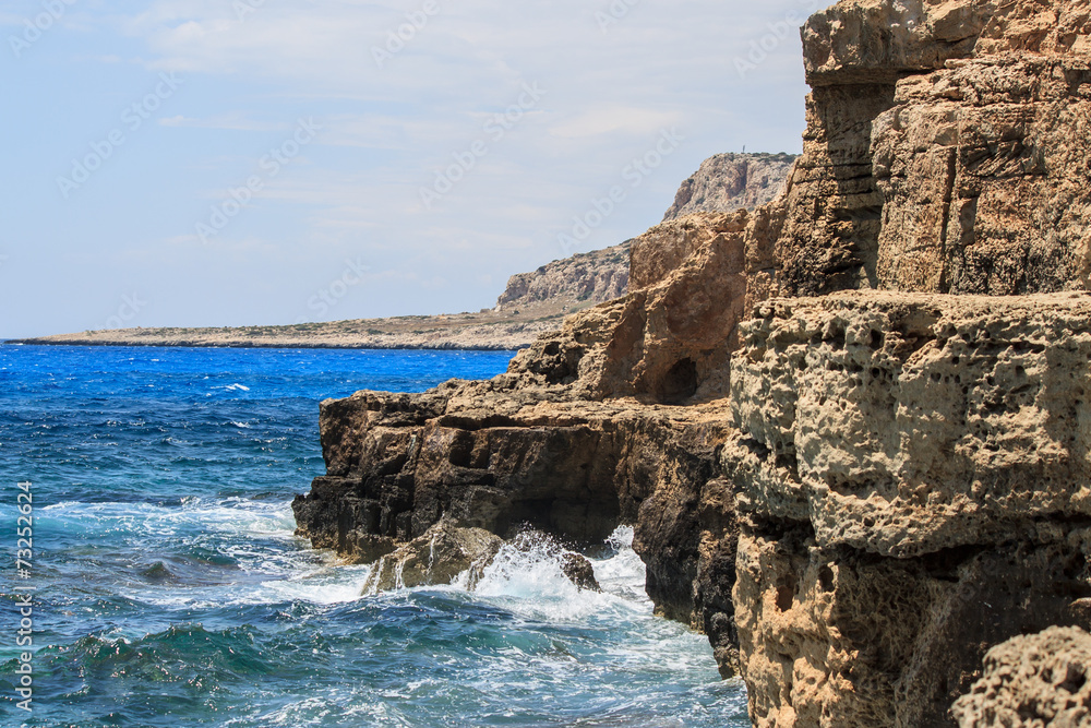 Mediterranean rocky sea coast