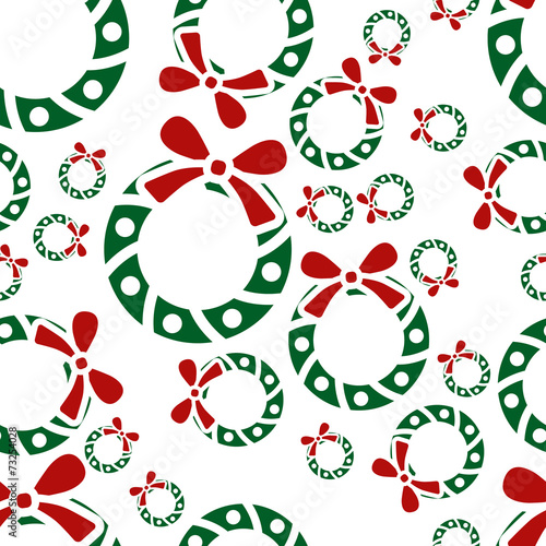 christmas garland seamless pattern