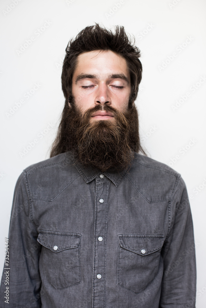 Portrait of young man with beard Portrait of young man with beard