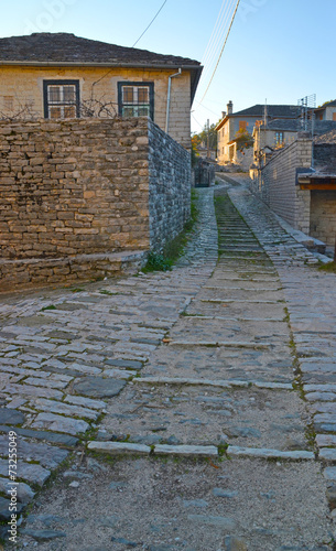 vitsa village in the morning Ioannina Epirus Greece photo